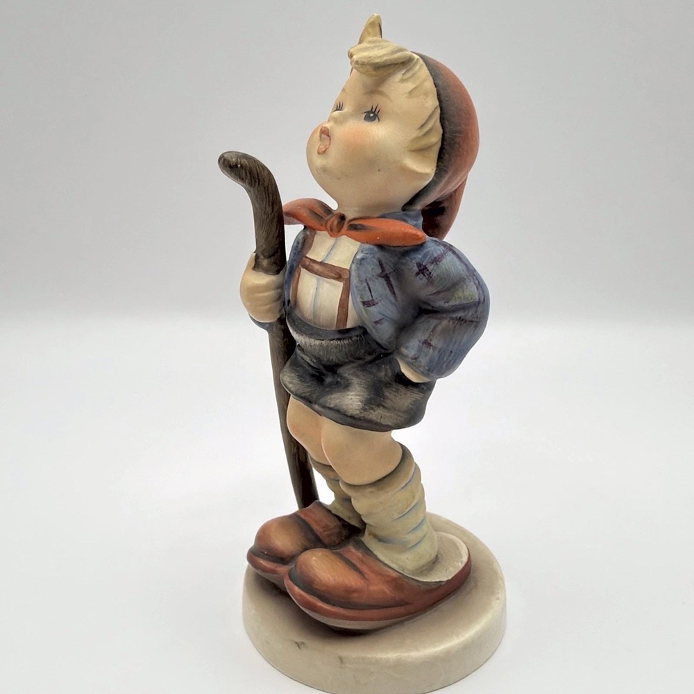 VTG Goebel Hummel Little Hiker Porcelain Boy Figurine Matte W Germany 5.5"
